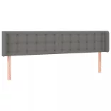 sötétszürke szövet LED-es fejtámla 203 x 16 x 78/88 cm