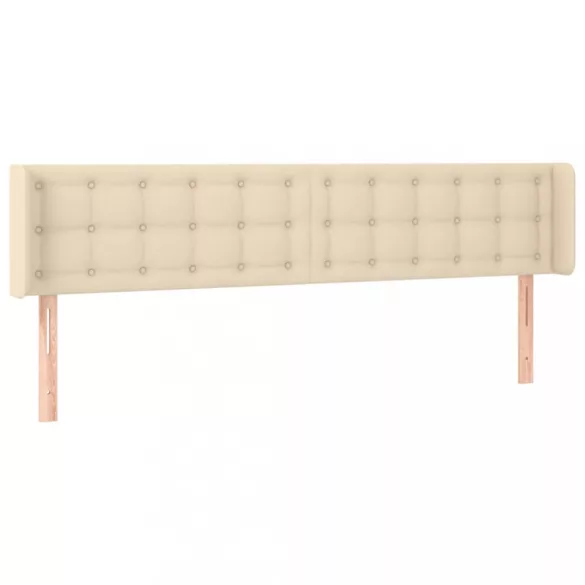 krémszínű szövet LED-es fejtámla 203 x 16 x 78/88 cm