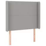 világosszürke szövet LED-es fejtámla 93x16x118/128 cm