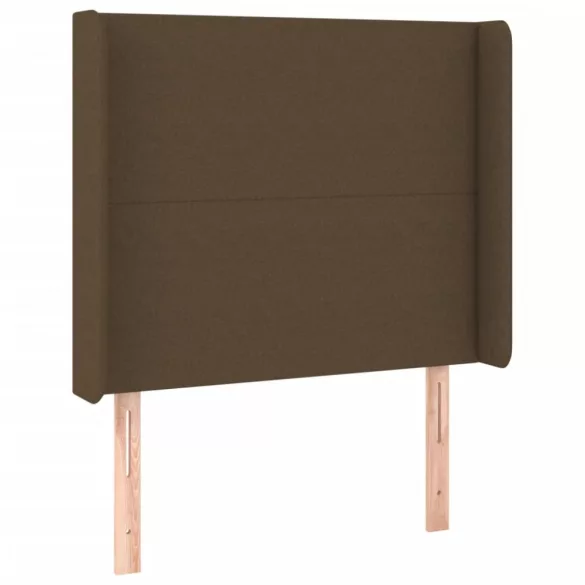 sötétbarna szövet LED-es fejtámla 93x16x118/128 cm