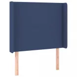 kék szövet LED-es fejtámla 93x16x118/128 cm
