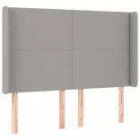 világosszürke szövet LED-es fejtámla 147x16x118/128 cm