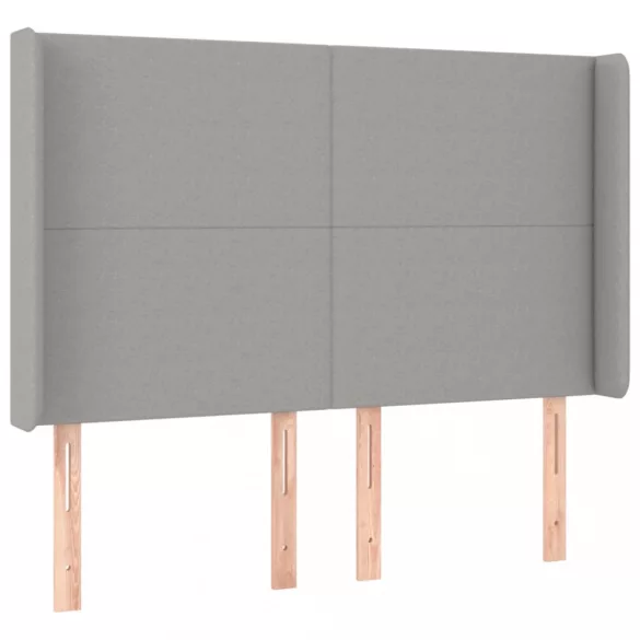 világosszürke szövet LED-es fejtámla 147x16x118/128 cm