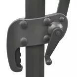 fekete dupla tetejű konzolos napernyő 300 x 300 cm