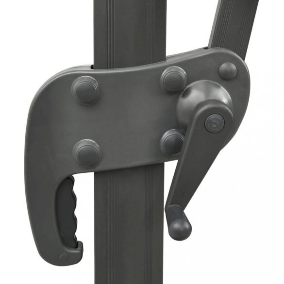 azúrkék dupla tetejű konzolos napernyő 300 x 300 cm