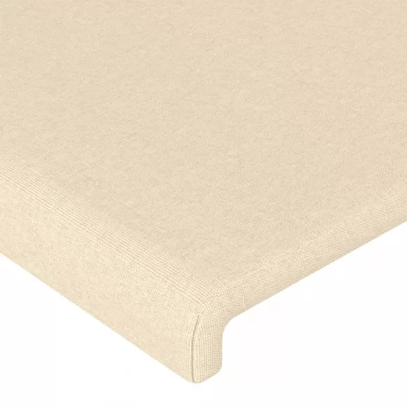 krémszínű szövet LED-es fejtámla 203x16x118/128 cm
