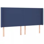 kék szövet LED-es fejtámla 203x16x118/128 cm