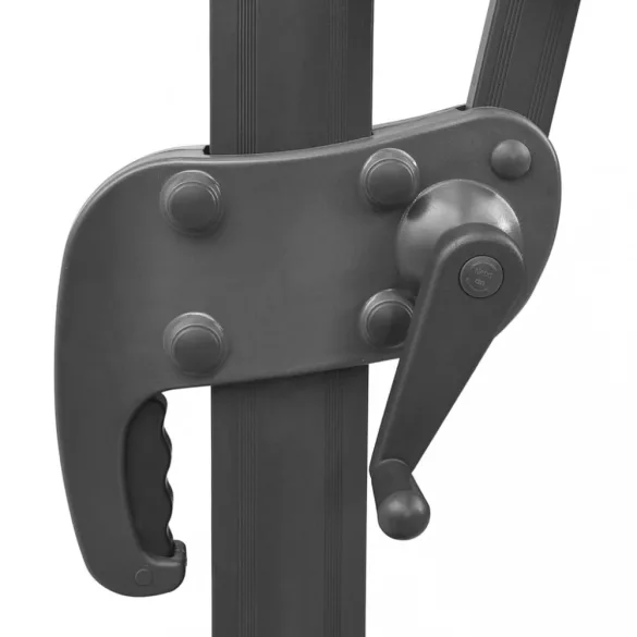 bordóvörös dupla tetejű konzolos napernyő 300 x 300 cm