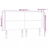 rózsaszín bársony LED-es fejtámla 183x16x118/128 cm