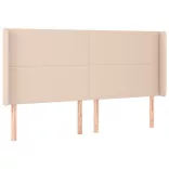 cappuccino műbőr LED-es fejtámla 183x16x118/128 cm