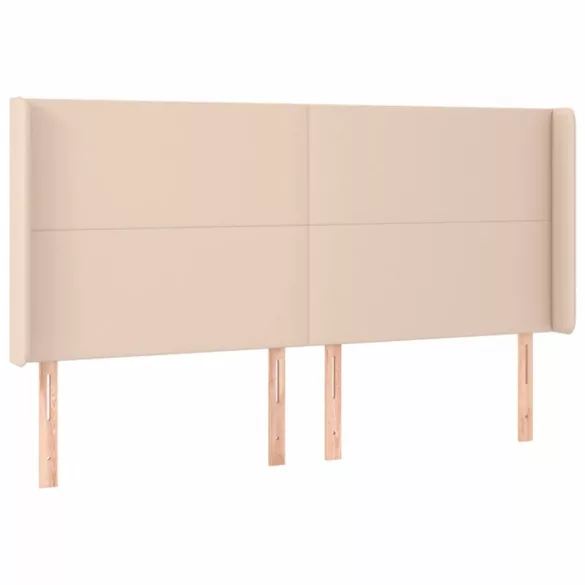 cappuccino műbőr LED-es fejtámla 203x16x118/128 cm