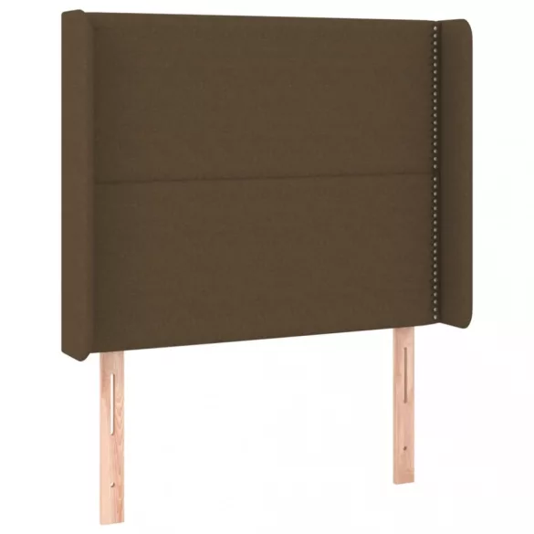 sötétbarna szövet LED-es fejtámla 93x16x118/128 cm