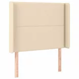 krémszínű szövet LED-es fejtámla 93x16x118/128 cm