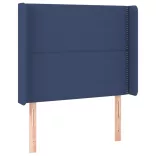 kék szövet LED-es fejtámla 93x16x118/128 cm