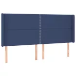 kék szövet LED-es fejtámla 183x16x118/128 cm
