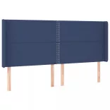 kék szövet LED-es fejtámla 203x16x118/128 cm