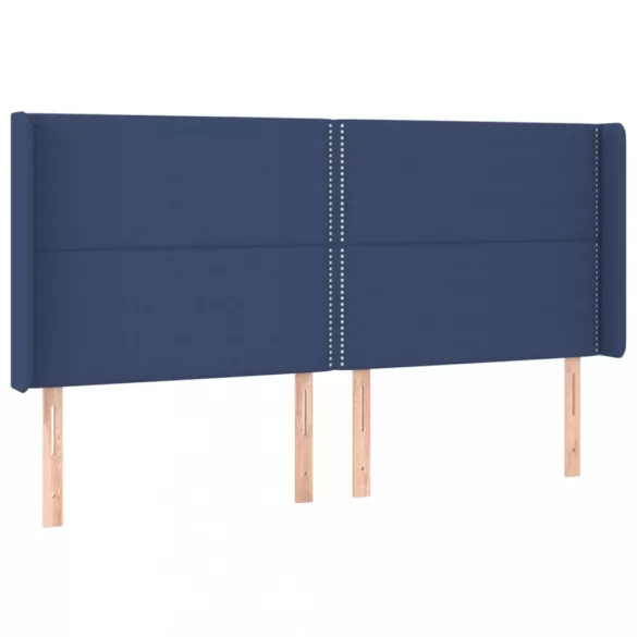 kék szövet LED-es fejtámla 203x16x118/128 cm