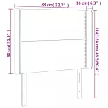 rózsaszín bársony LED-es fejtámla 83x16x118/128 cm