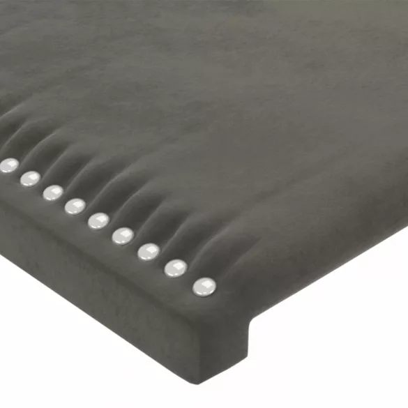 sötétszürke bársony LED-es fejtámla 93x16x118/128 cm
