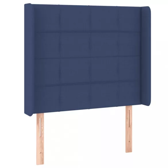 kék szövet LED-es fejtámla 83x16x118/128 cm