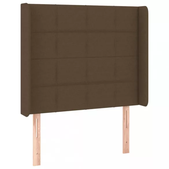 sötétbarna szövet LED-es fejtámla 93x16x118/128 cm