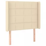 krémszínű szövet LED-es fejtámla 93x16x118/128 cm