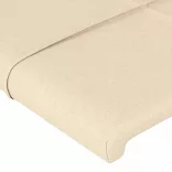 krémszínű szövet LED-es fejtámla 93x16x118/128 cm