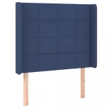 kék szövet LED-es fejtámla 93x16x118/128 cm
