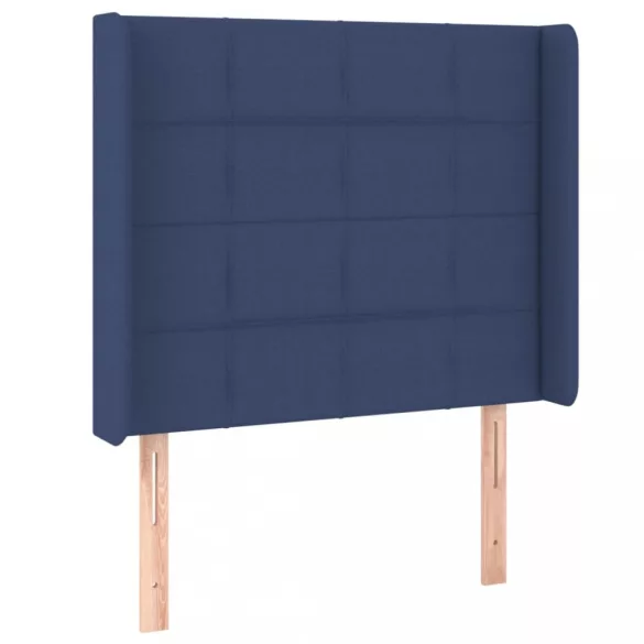 kék szövet LED-es fejtámla 93x16x118/128 cm