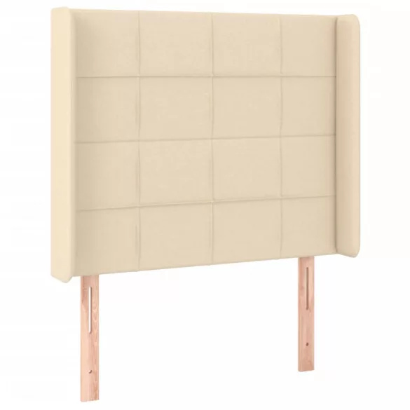 krémszínű szövet LED-es fejtámla 103x16x118/128 cm