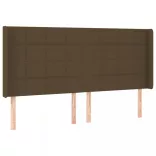 sötétbarna szövet LED-es fejtámla 163x16x118/128 cm