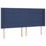 kék szövet LED-es fejtámla 183x16x118/128 cm