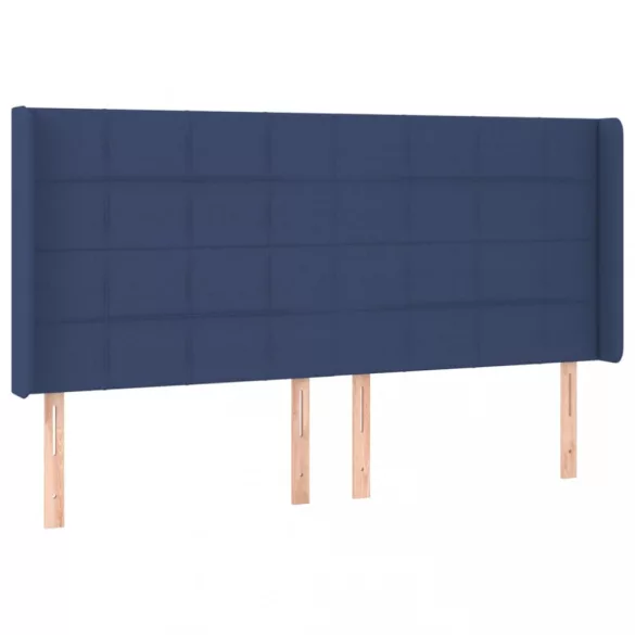 kék szövet LED-es fejtámla 183x16x118/128 cm