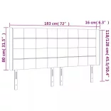 rózsaszín bársony LED-es fejtámla 183x16x118/128 cm