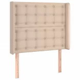 cappuccino műbőr LED-es fejtámla 83x16x118/128 cm