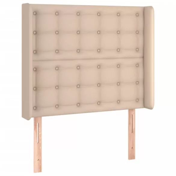 cappuccino műbőr LED-es fejtámla 83x16x118/128 cm
