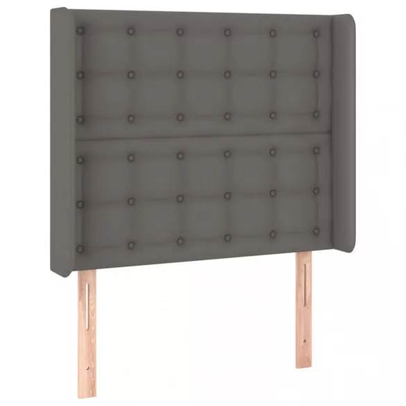szürke műbőr LED-es fejtámla 103x16x118/128 cm