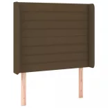 sötétbarna szövet LED-es fejtámla 83x16x118/128 cm