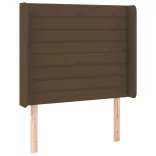 sötétbarna szövet LED-es fejtámla 93x16x118/128 cm