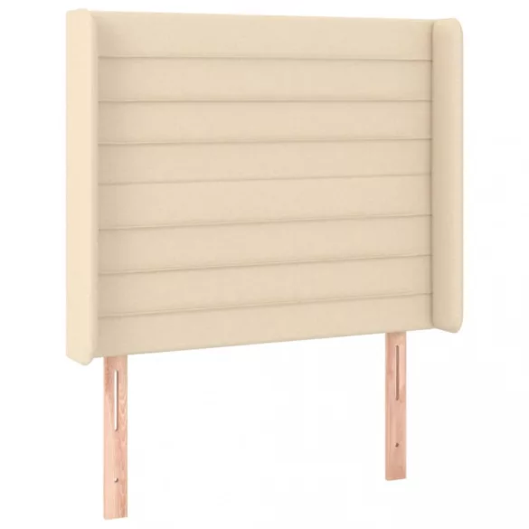 krémszínű szövet LED-es fejtámla 103x16x118/128 cm