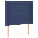 kék szövet LED-es fejtámla 103x16x118/128 cm