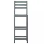 4 db szürke tömör akácfa bárszék