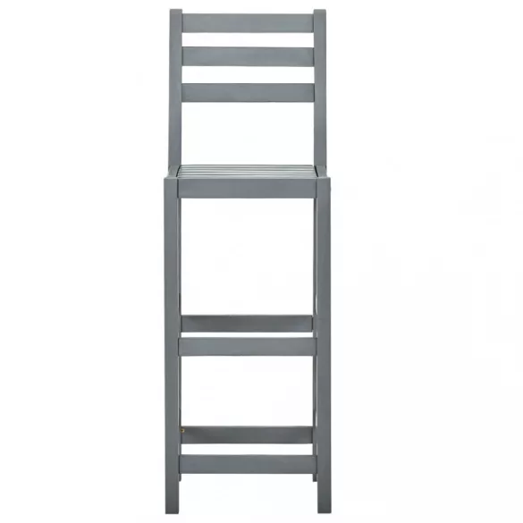 4 db szürke tömör akácfa bárszék