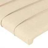 krémszínű szövet LED-es fejtámla 203x16x118/128 cm