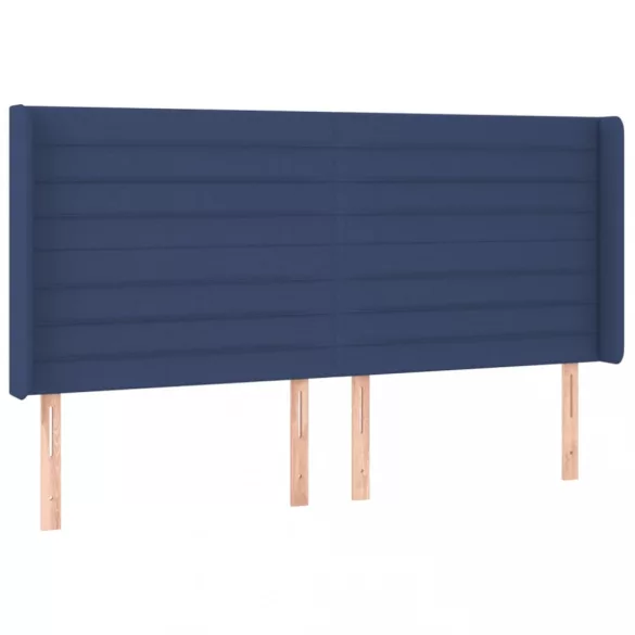 kék szövet LED-es fejtámla 203x16x118/128 cm