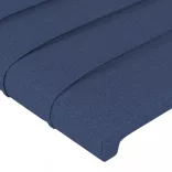 kék szövet LED-es fejtámla 203x16x118/128 cm