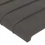 sötétszürke bársony LED-es fejtámla 83x16x118/128 cm