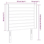 rózsaszín bársony LED-es fejtámla 93x16x118/128 cm