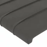 sötétszürke bársony LED-es fejtámla 183x16x118/128 cm