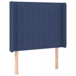 kék szövet LED-es fejtámla 83x16x118/128 cm